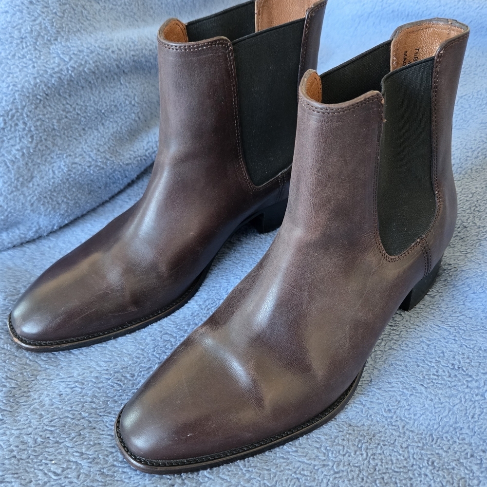 Frye Sacha Chelsea Boot Dark Brown Leather Pointed Toe Ankle Boots 7.5 - Picture 4 of 15